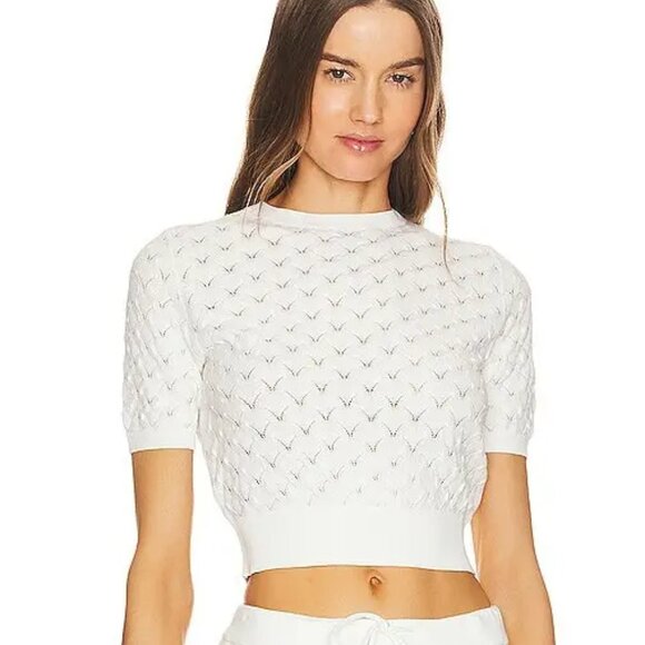 Amanda uprichard Euclid White Knit Top Size S - Picture 1 of 6